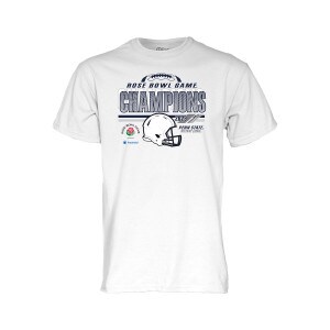 youth white short sleeve t-shirt 2023 Rose Bowl Game Champions Penn State Nittany Lions